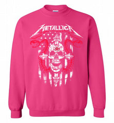 Metallica Cincinnati Reds Logo Crewneck Sweatshirt - zezetee
