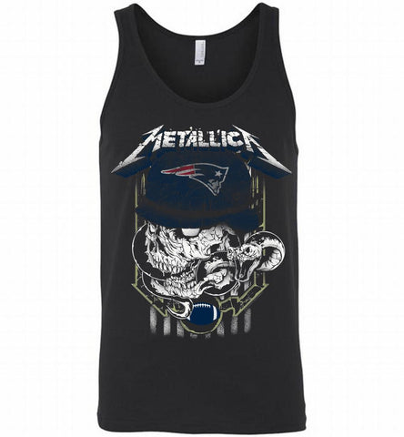 Metallica Skull Snake New England Patriots Tank - zezetee