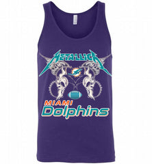 Metallica Miami Dolphins Logo Tank - zezetee