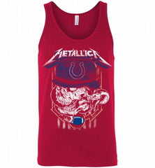 Metallica Skull Snake Indianapolis Colts Tank - zezetee