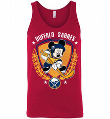 NHL Hockey Mickey Mouse Buffalo Sabres Disney Tank - zezetee