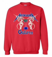 Metallica Florida Gators Logo Crewneck Sweatshirt - zezetee