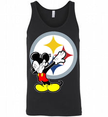 Disney Mickey Mouse Dabbing Pittsburgh Steelers Tank - zezetee