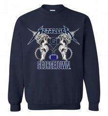 Metallica Georgetown Hoyas Logo Crewneck Sweatshirt - zezetee