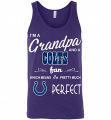 I'M A Grandpa And A Indianapolis Colts Pretty Much Perfect Tank - zezetee