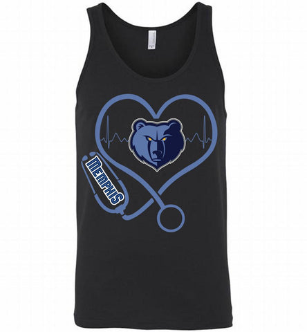 Nurse Heartbeat Love Memphis Grizzlies Tank - zezetee