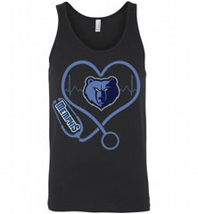 Nurse Heartbeat Love Memphis Grizzlies Tank - zezetee