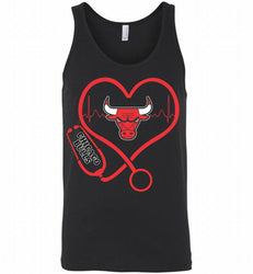 Nurse Heartbeat Love Chicago Bulls Tank