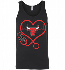 Nurse Heartbeat Love Chicago Bulls Tank - zezetee
