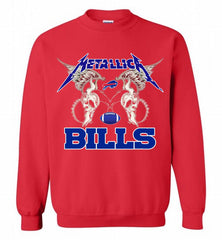 Metallica Buffalo Bills Logo Crewneck Sweatshirt - zezetee