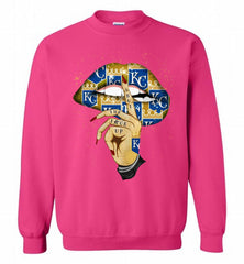 MLB Royals Lip Shut The Fuck Up Crewneck Sweatshirt - zezetee