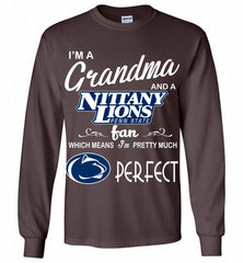 I'M A Grandma And A Penn State Nittany Lions Fan Gildan Long Shirt - zezetee