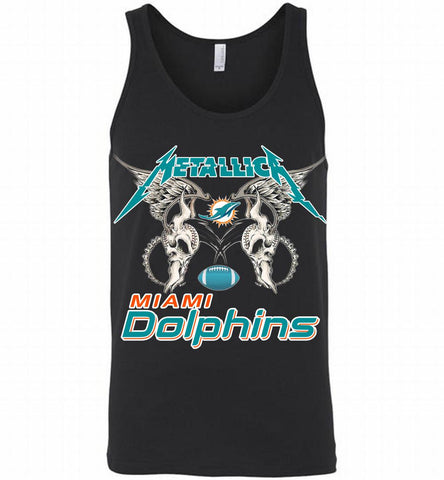 Metallica Miami Dolphins Logo Tank - zezetee