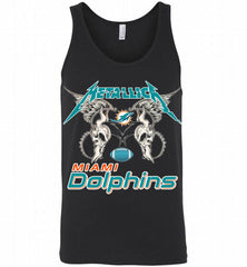 Metallica Miami Dolphins Logo Tank - zezetee