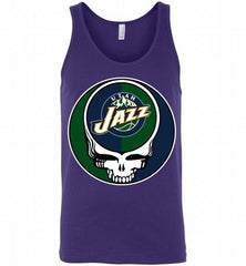 Utah Jazz Grateful Dead Logo Band Tank - zezetee