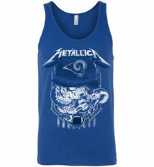 Metallica Skull Snake Los Angeles Rams Tank - zezetee