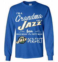 I'M A Grandma And A Utah Jazz Fans Perfect Gildan Long Shirt - zezetee