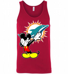 Disney Mickey Mouse Dabbing Miami Dolphins Tank - zezetee