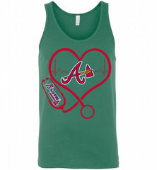 Nurse Heartbeat Atlanta Braves Tank - zezetee