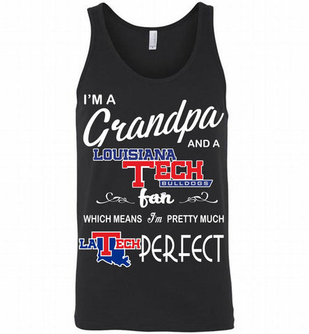 I'M A Grandpa And A Louisiana Tech Bulldogs Fan Tank - zezetee