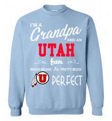 I'M A Grandpa And An Utah Utes Fan Crewneck Sweatshirt - zezetee