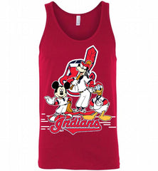 Mickey Goofy Donald Cleveland Indians Teams Tank - zezetee