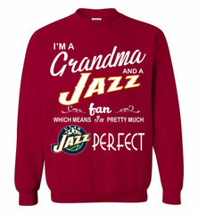 I'M A Grandma And A Utah Jazz Fans Perfect Crewneck Sweatshirt - zezetee