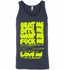 Beat Me Bite Me Whip Me Fuck Me Love Me Tank - zezetee