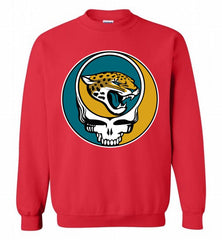 Jacksonville Jaguars Grateful Dead Logo Band Crewneck Sweatshirt - zezetee