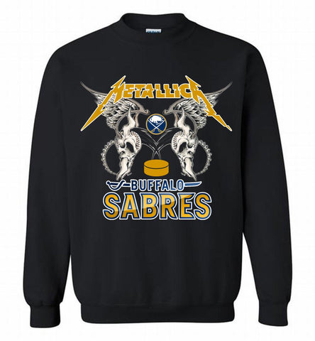 Metallica Buffalo Sabres Logo Crewneck Sweatshirt - zezetee