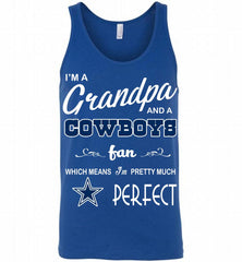 I'M A Grandpa And A Dallas Cowboys Pretty Much Perfect Tank - zezetee