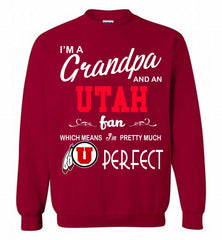 I'M A Grandpa And An Utah Utes Fan Crewneck Sweatshirt - zezetee