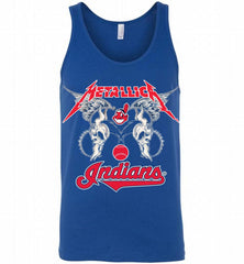 Metallica Cleveland Indians Logo Tank - zezetee