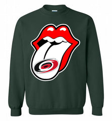 Carolina Hurricanes  x The Rolling Stones Logo Crewneck Sweatshirt - zezetee