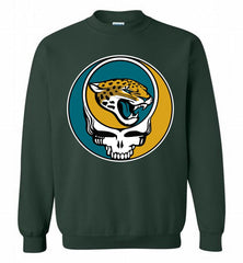 Jacksonville Jaguars Grateful Dead Logo Band Crewneck Sweatshirt - zezetee