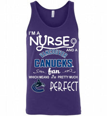 I'M A Nurse And A Vancouver Canucks Fans Gift Tank - zezetee