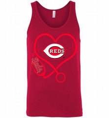 Nurse Heartbeat Cincinnati Reds Tank - zezetee
