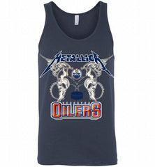 Metallica Edmonton Oilers Logo Tank - zezetee