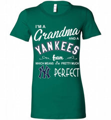 I'M A Grandma And A New York Yankees Fans Gift Bella Ladies Tee - zezetee