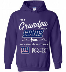 I'M A Grandpa And A New York Giants Pretty Much Perfect Hoodie - zezetee