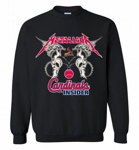 Metallica St Louis Cardinals Logo Crewneck Sweatshirt - zezetee