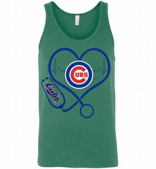 Nurse Heartbeat Chicago Cubs Tank - zezetee
