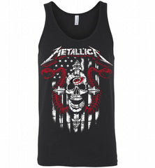 Metallica Snake Skull Carolina Hurricanes Logo Tank - zezetee