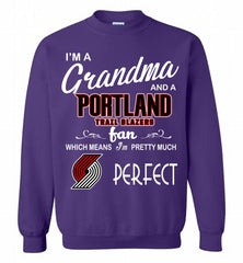 I'M A Grandma And A Portland Trail Blazers Fans Perfect Crewneck Sweatshirt - zezetee