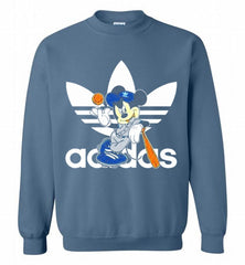 ADIDAS BASEBALL MICKEY MOUSE DISNEY SPORTS Crewneck Sweatshirt - zezetee