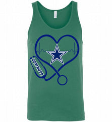 Nurse Heartbeat Dallas Cowboys Tank - zezetee