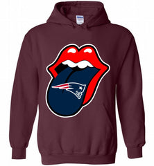 New England Patriots  x The Rolling Stones Logo Hoodie - zezetee