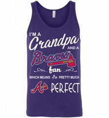 I'M A Grandpa And A Atlanta Braves Fans Gift Tank - zezetee