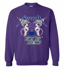 Metallica Tampa Bay Lightning Logo Crewneck Sweatshirt - zezetee