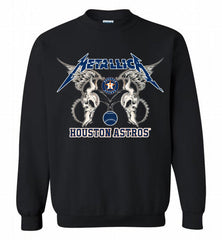 Metallica Houston Astros Logo Crewneck Sweatshirt - zezetee